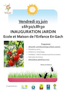 invitation inaug jardin En gach 3 juin 2016